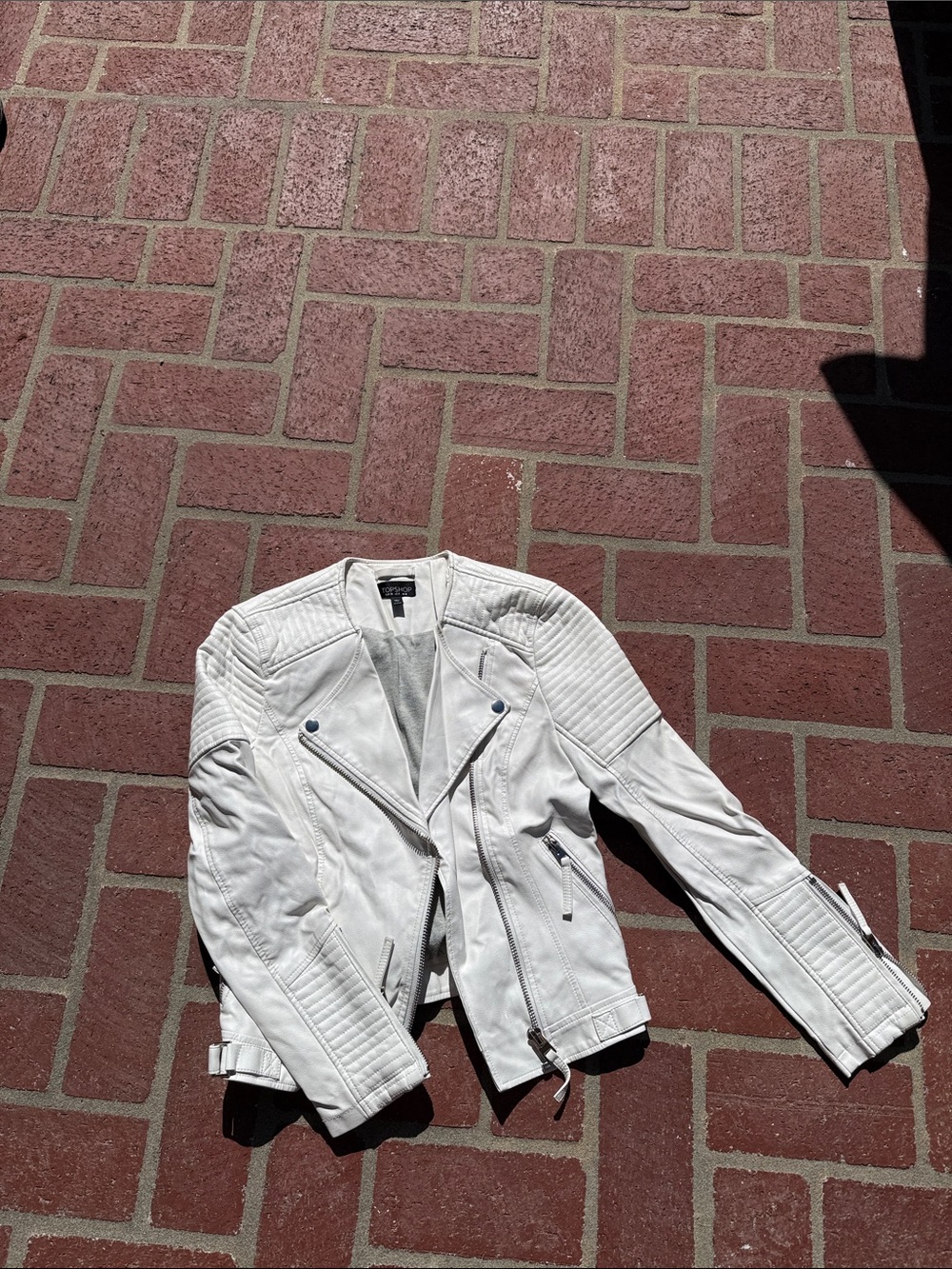 Top shop, white jacket, size 4, barely used